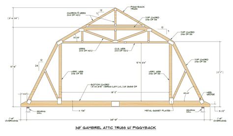 30 foot gambrel roof trusses.